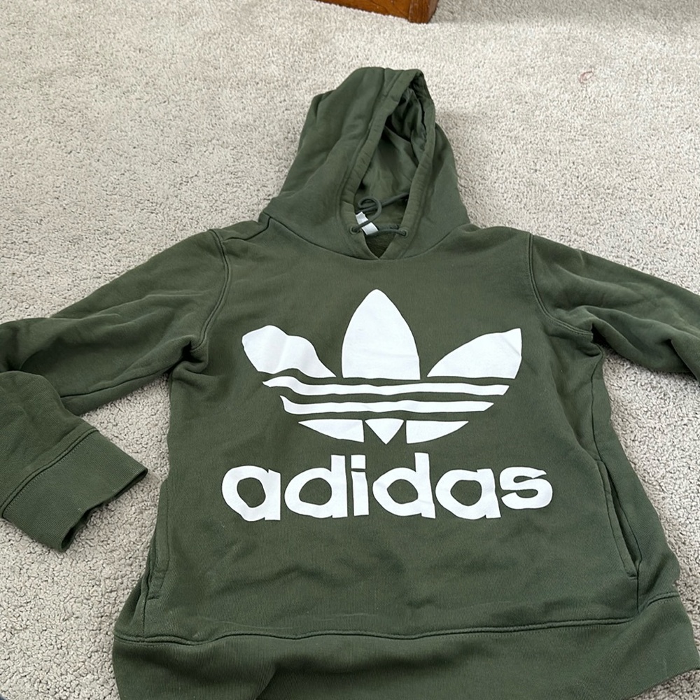 Adidas hooded sweatshirt- Olive Green